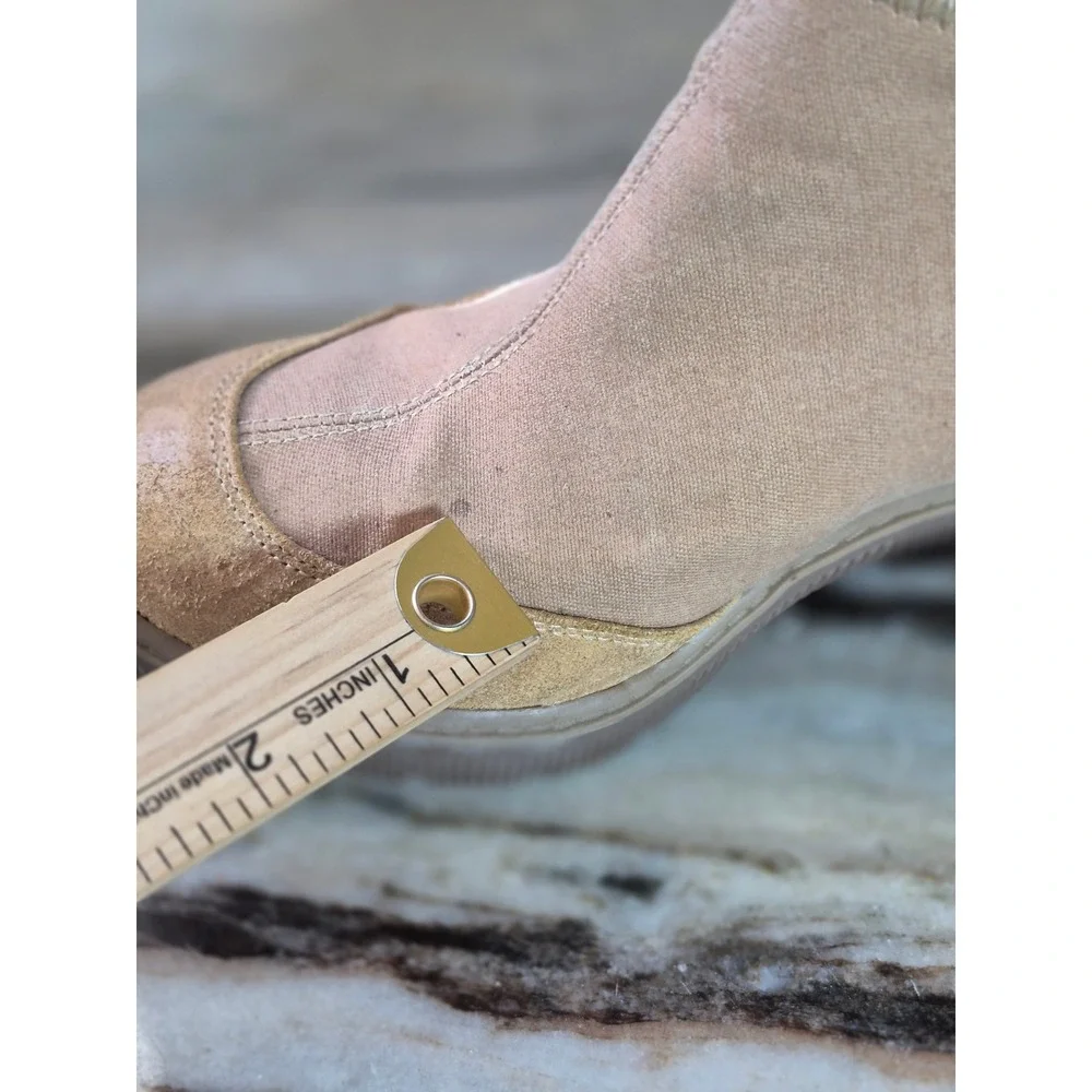 Caterpillar CAT Tan Textile Wedge Ankle Boots Womens‎ 7 Pull On Gorpcore Utility